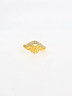 Wave Petal Sparkle Ring