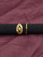 Floral Glimmer Band Ring
