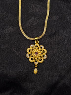 Sunflower 1 Gram Gold Plated Pendant Set | Visto Jewellery