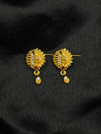 Palm Leaf 1 Gram Gold Plated Pendant Set | Visto Jewellery