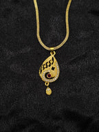 Floral Mandala 1 Gram Gold Plated Pendant Set | Visto Jewellery