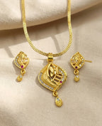 Butterfly 1 Gram Gold Plated Pendant Set | Visto Jewellery