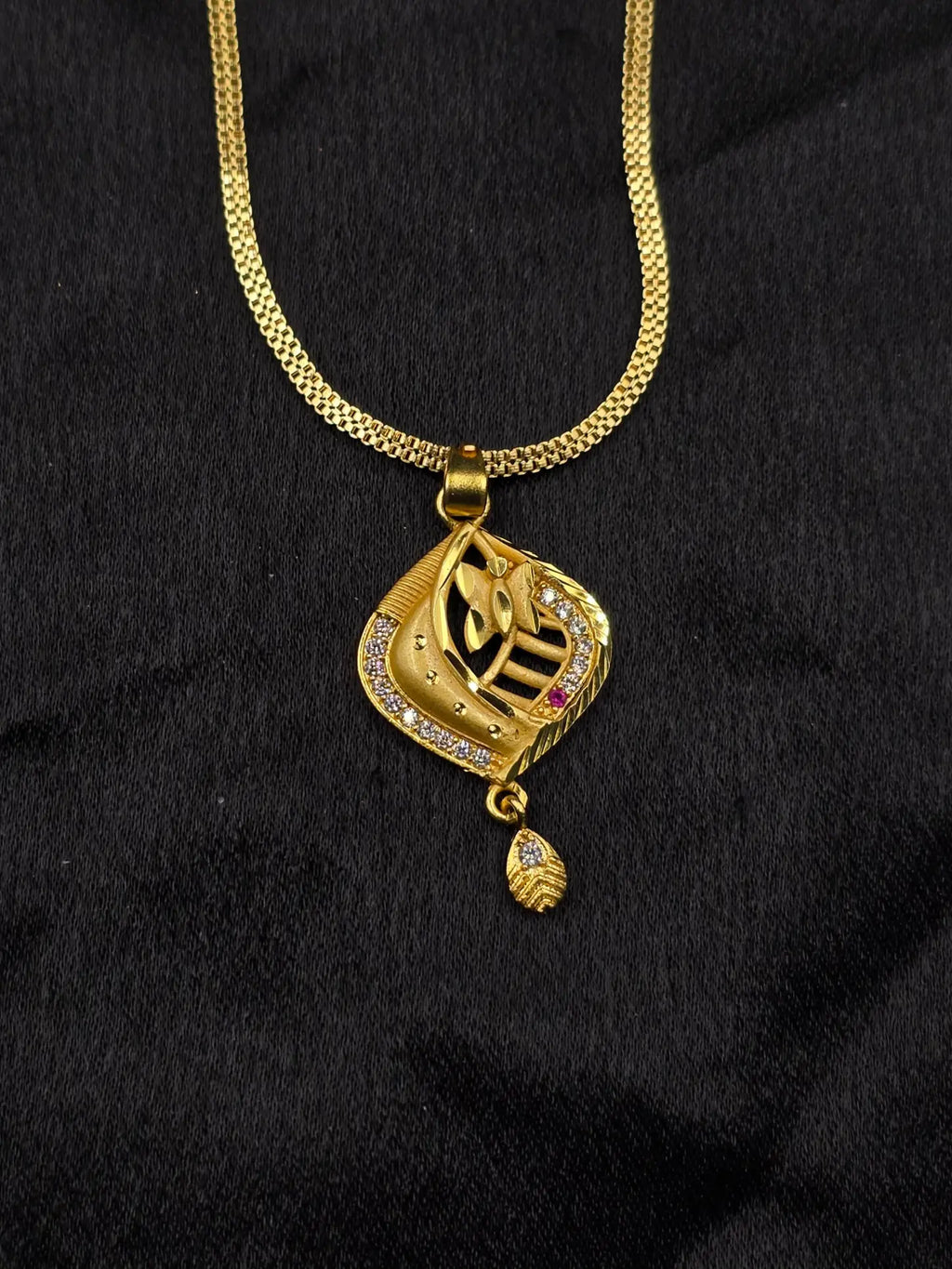 Butterfly 1 Gram Gold Plated Pendant Set | Visto Jewellery