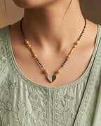 Gold Plated Two Tone Heart Mangalsutra for Women | Visto Jewellery