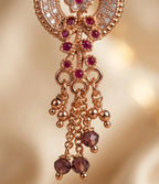 Rose Gold Plated CZ Round Tassel Mangalsutra for Women | Visto Jewellery