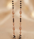 Rose Gold Plated CZ Round Tassel Mangalsutra for Women | Visto Jewellery